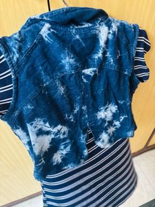 Tie-Dye Denim Vest