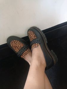 Leapord Print Blend Platform Loafers