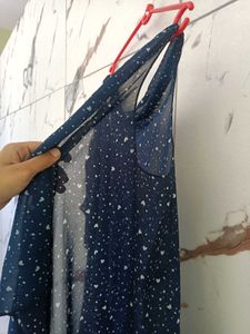 Navy Blue Star Print Shrug