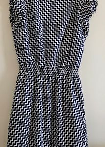 Navy Blue And White Dress