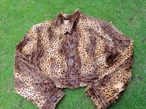 Leopard Print Faux Fur Jacket