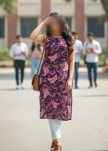 Printed Pink kurti