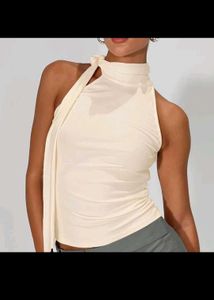 Cream Halter Top