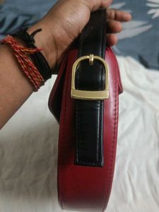 Red Half-Moon Bag