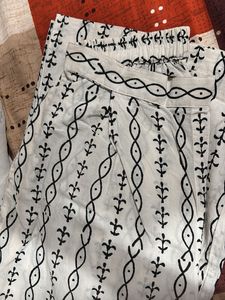 Black &amp; White Printed Kurti Set