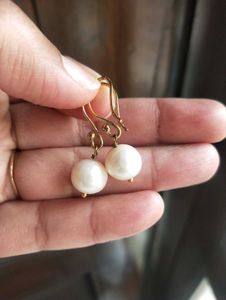 Real Pearl Drop Earrings