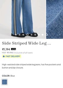 Striped Wideleg Jeans
