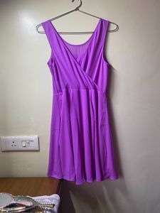 Purple Violet Skater Mini Dress