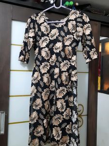 Black And Golden Kurti