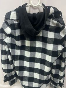 Hooded Plaid Jacket