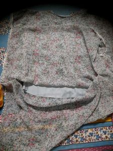 Floral Print kaftan with a stunning Jean&#39;s