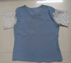 💙Cute Blue Lace Top👕