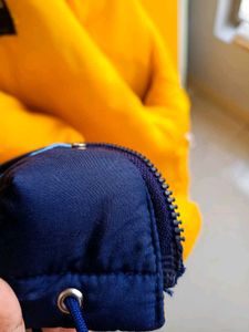 Elegant Blue &amp; Navy Color blocked parka Jacket 🧥