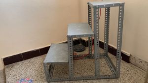 Plant / Gollu Iron Stand - Three Steps - Small