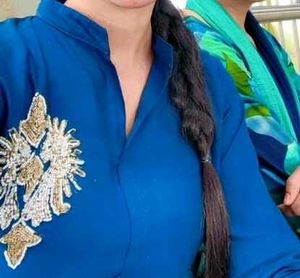 Blue Embroidered Kurta Set