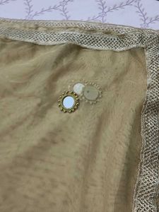 Women Beige Net Duppata