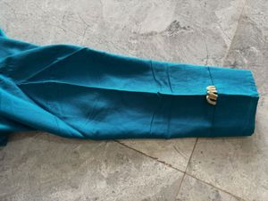 Teal Blue Cotton Kurta