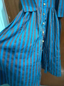 Blue Striped Kurti