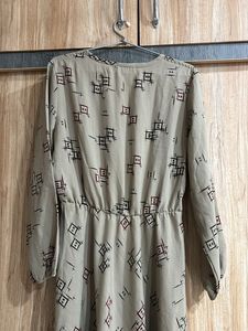 Vintage-Style Geometric Print Dress