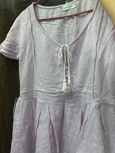 Lavender Cotton Linen Top