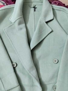 Mint Green Double-Breasted Coat
