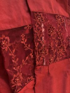 Georgette Deep Maroon Salwar Set