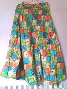 Butterfly Back Crop Top With Ethnnic Skir