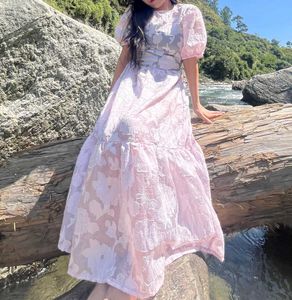 H&M Pink Floral Puff Sleeve Dress