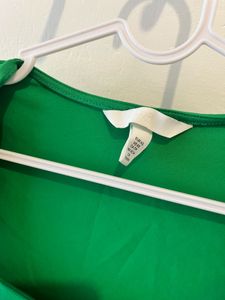 Green Square Neck Top H&amp;M