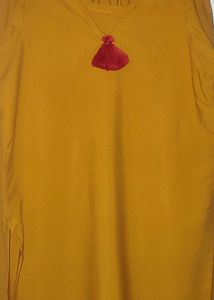 Mustard Wide Leg Set with Tassel Detail