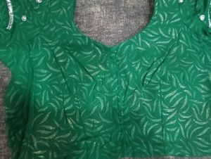 Green Embellished Blouse