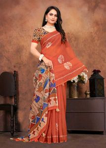 Handcrafted Kalamkari Silk Saree