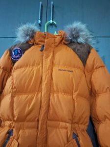 mont bell Orange Puffer Coat