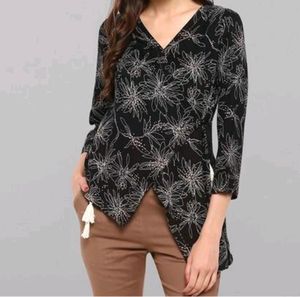 Janasya Floral Print Top For Women&#39;s