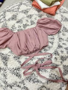 Pink Puff Sleeve Top