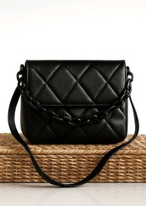 Black Quilted Chain Bag