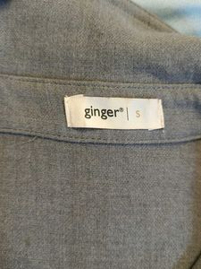 Casual Gray Long Sleeve crop Shirt jacket