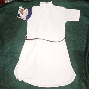 White Dress with Scarf