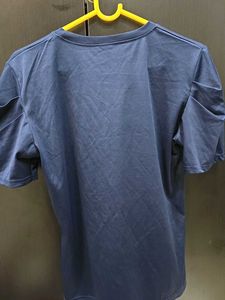 Navy Blue Puff Sleeve Top