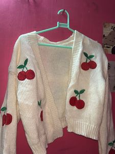 printesty Cute Cherry Cardigan
