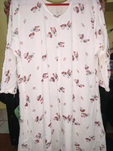 Patterned White Dress