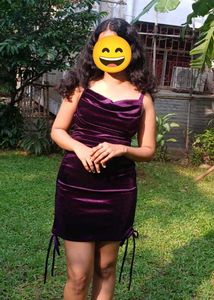 Elegant Purple Velvet Dress