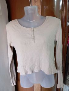 H&amp;M Ribbed Long Sleeve Top