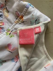 Butterfly Print Girls Dress 4-6 years