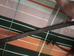 Textured Brownish Black Belt