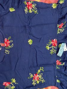 Embroidered Tunic With Bell Sleeves