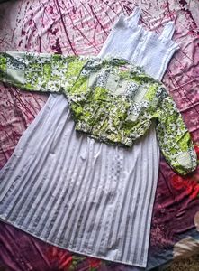 Floral Print Dress &amp; Jacket Set