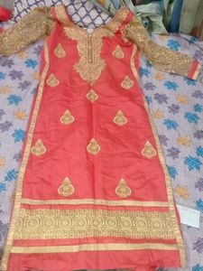 Embroidery  Kurta With Patiyala