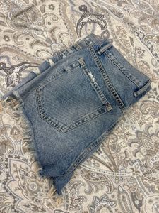 Denim Ripped Shorts For Women