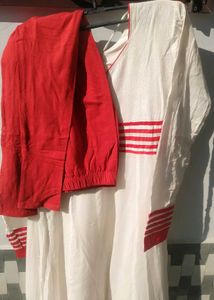 Anarkali dress with leggings and dupatta